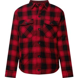 Brandit Flannel Shirt Tussenseizoensjas zwart-rood - Katoen - Basics