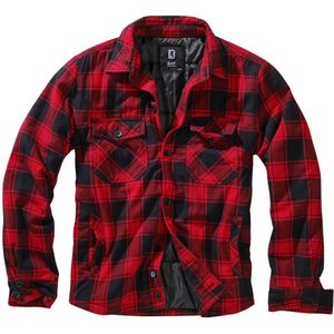 Brandit - Lumberjacket - Jas - Rood/Zwart - 100% Katoen - Gewatteerd