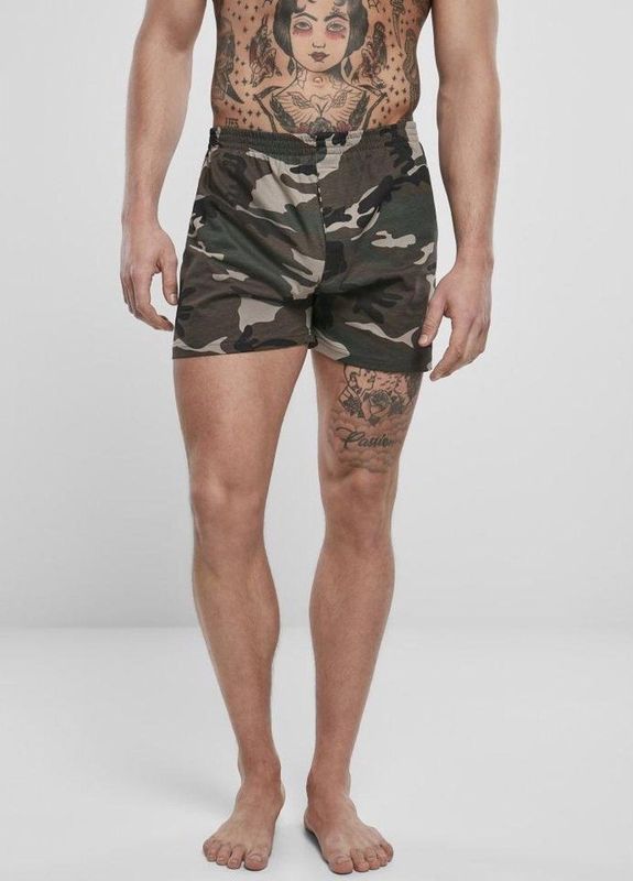 Brandit - Boxershort - Olijf - Huidvriendelijk Katoen - Gulp met Knoopsluiting