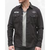 Brandit - Luis - Herenoverhemd - Zwart - Lange Mouwen