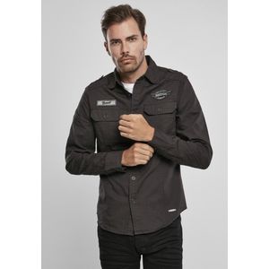 Brandit - Luis - Herenoverhemd - Zwart - Lange Mouwen