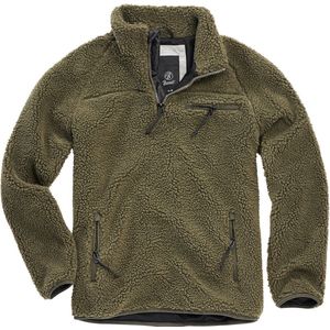 Brandit Teddy Fleece Troyer Sweatshirts olijf - Polyester - Basics