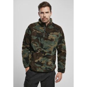 Brandit Sweatshirts - Teddy Fleece Troyer - S tot M - voor Mannen - woodland