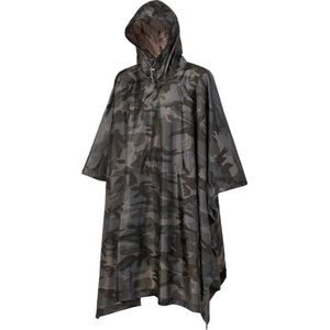 Brandit Ripstop Regenponcho Zwart/Bruin