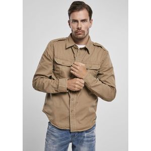 BRANDIT - Vintage Long Sleeve Shirt - Blauw - Katoen