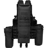 Brandit - Tactisch Vest - Gewatteerd - Met MOLLE-systeem - Zwart