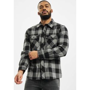 Brandit - Checked Overhemd - 6XL - Zwart/Grijs