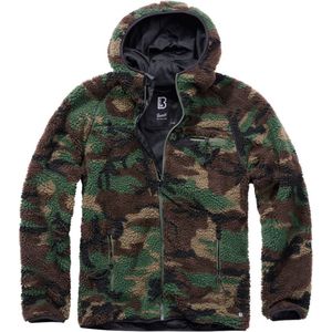 Brandit - Teddyfleece Worker Jacket - Groen - Polyester - Hoogpolige Fleece