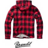 Brandit Lumberjacket Hooded Zwart-Rood Vest Heren
