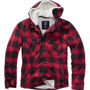 Brandit - Lumberjacket Hooded - Tussenseizoensjas - Rood/Zwart