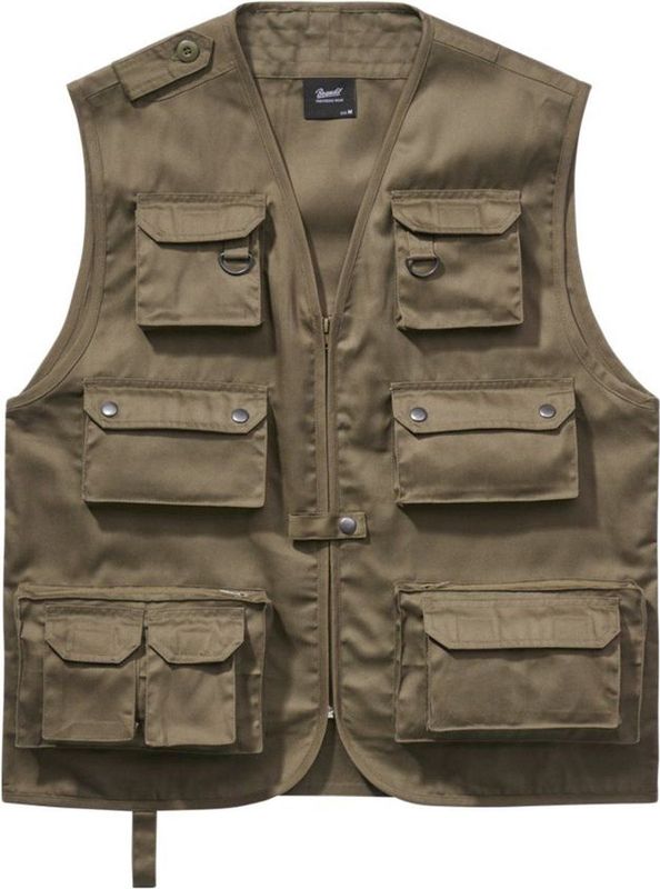 Brandit - Multiple pocket Jacht vest - L - Groen