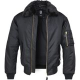 Pilotenjack - Zwart - Nylon - Met Nepbontkraag