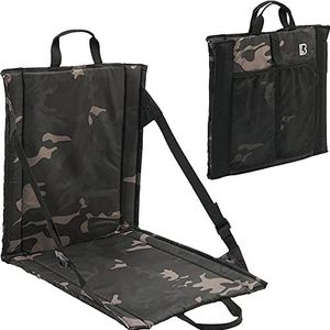 BRANDIT Zitmat met tas opvouwbaar 2-in-1 outdoor trekkingmat jacht onderlegger, kleur: Darkcamo