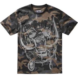 Brandit Motorhead - Warpig Print darkcamo Heren T-shirt Donkergroen