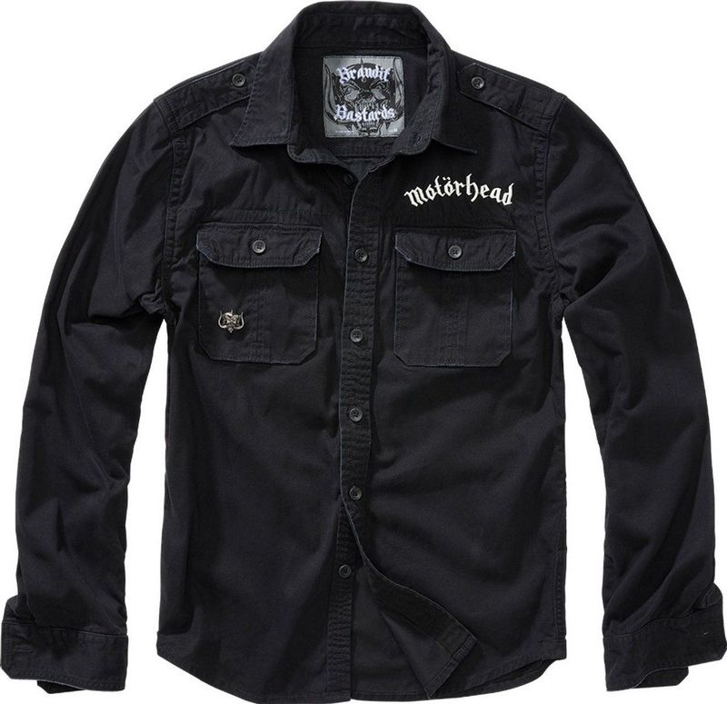 Brandit - Motorhead Vintage Shirt - Zwart - 100% Katoen