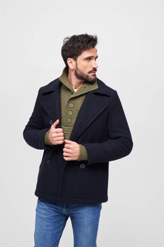 Brandit Pea Coat, Donkerblauw, 6XL