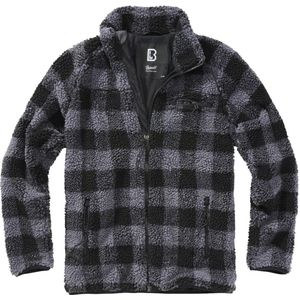 Brandit - Tussenseizoensjas - Teddyfleece Jacket - Zwart-Grijs