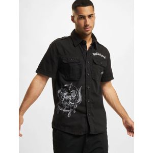 Brandit - Motörhead Vintage Shirt - Zwart - Katoen - 3D-print en Borduursel