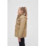 Brandit - M65 Giant - Kinder Jacket - Bruin - Uitneembare Binnenjas, 4 Zakken, Verstevigde Capuchon