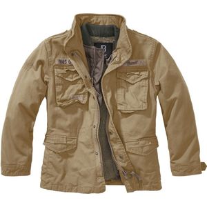 Brandit - M65 Giant - Kinder Jacket - Bruin - Uitneembare Binnenjas, 4 Zakken, Verstevigde Capuchon