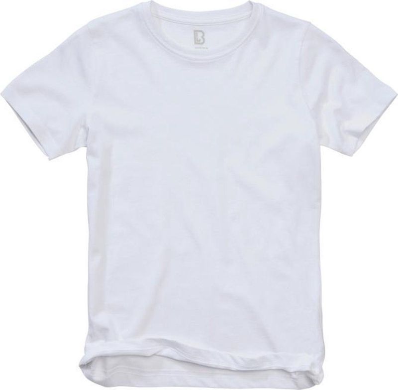 Brandit - Basic Kinder T-shirt - Kids 122 - Wit