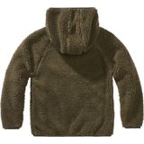Brandit - Kids Teddyfleecejas - Olijf - Fleece - Ruime Capuchon
