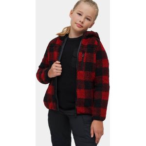 Brandit Kids Teddyfleecejas Hood - Rood/Zwart - Vele Kleuren Beschikbaar