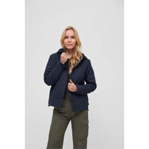 Jas Dames Brandit Windbreaker Frontzip Marineblauw