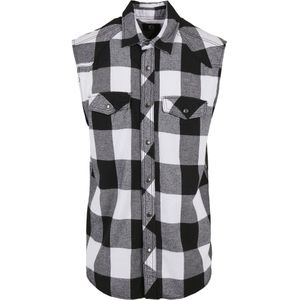 Brandit - Checkshirt sleeveless Overhemd - 7XL - Wit/Zwart