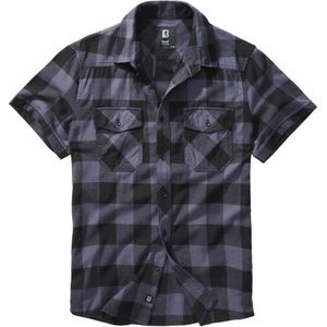 Brandit - Checkshirt Halfsleeve Overhemd - Zwart Grijs