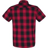 Brandit - Checkshirt Halfsleeve Overhemd - Rood Zwart