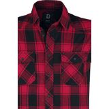 Brandit - Checkshirt Halfsleeve Overhemd - Rood Zwart