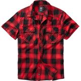 Brandit - Checkshirt Halfsleeve Overhemd - Rood Zwart