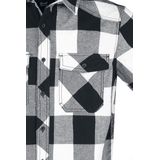 Brandit - Checkshirt Halfsleeve Overhemd - Wit Zwart