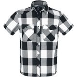 Brandit - Checkshirt Halfsleeve Overhemd - Wit Zwart