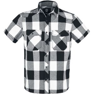 Brandit - Check T-shirt - Wit/Zwart - Korte Mouwen