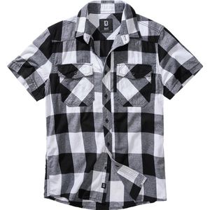 Brandit - Check Shirt - Herenhemd - Wit/Zwart - Katoen