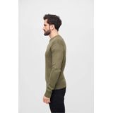 Brandit - Armee Pullover - Sweater - Olive - Ronde Hals, 3/4 Ritssluiting