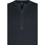 Trui - Armee - Effen - Lange Mouw - Normale Pasvorm - Halve Rits