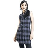 Brandit - Sleeveless longshirt Gracey Korte jurk - Zwart Grijs