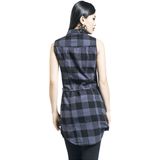 Brandit - Sleeveless longshirt Gracey Korte jurk - Zwart Grijs