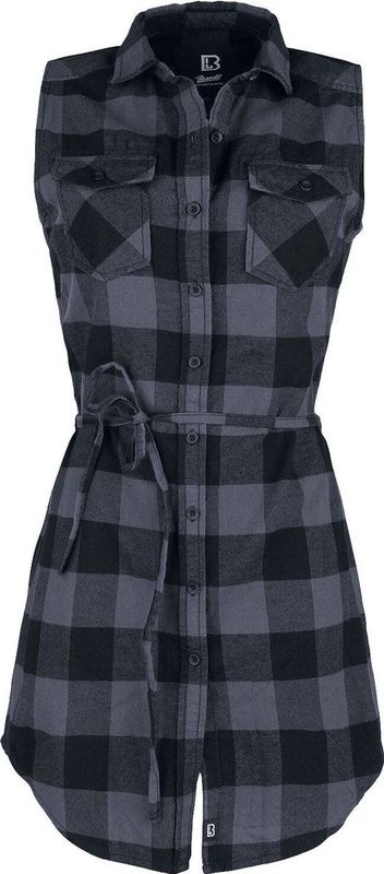 Brandit - Sleeveless longshirt Gracey Korte jurk - Zwart Grijs