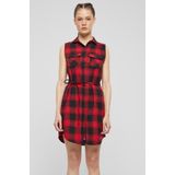 Brandit - Gracey Sleeveless - Dames Top - Rood/Zwart - 100% Katoen