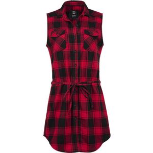 Brandit - Gracey Sleeveless - Dames Top - Rood/Zwart - 100% Katoen