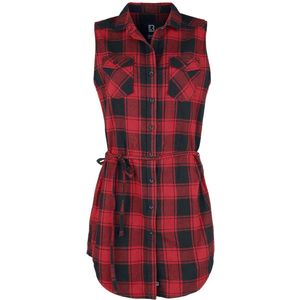 Brandit - Gracey - Dames Top - Rood/Zwart - 100% Katoen