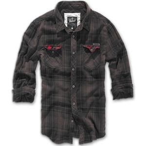Brandit - Check Duncan Overhemd - Zwart - Katoen