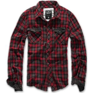 Brandit - Checkshirt Duncan - Hemd - Rood-Bruin