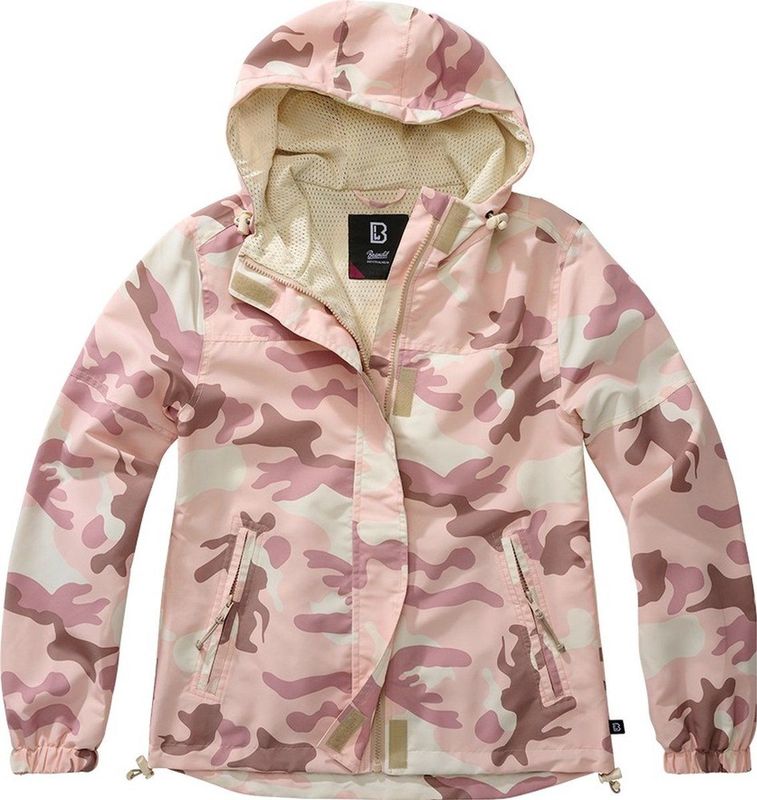 Brandit - Summer Frontzip candy camo Windbreaker jacket   Roze