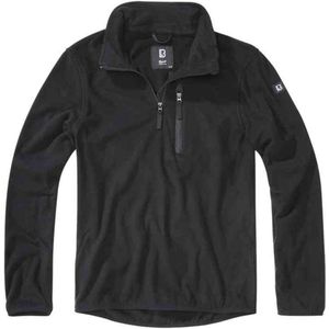 Brandit - Troyer - Fleece - Zwart - Met Halve Rits