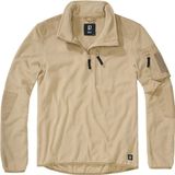 Brandit - Fleece Troyer - Camel - Ripstop-Materiaal, Hoogsluitende Kraag, Zacht Draaggevoel